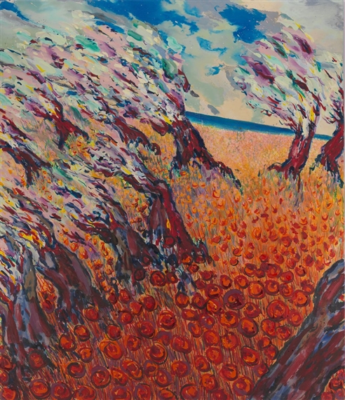 Tree Painting by Christian Peltenburg-Brechneff, 1988