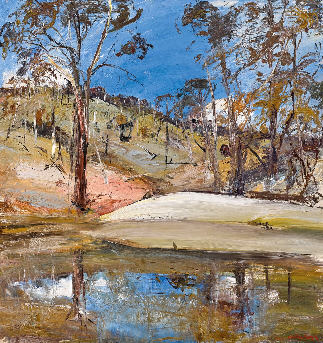 Artwork by Arthur Boyd, Landscape with Dam, Made of Oil on canvas
