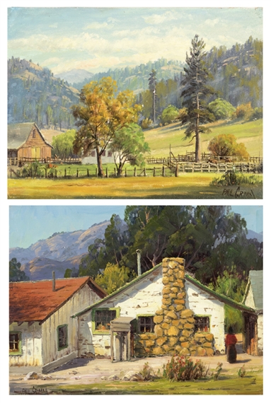 Two Works: Old Adobe on T.P. Ranch - T.P. Dalzell and Ranch Near Lake Tahoe