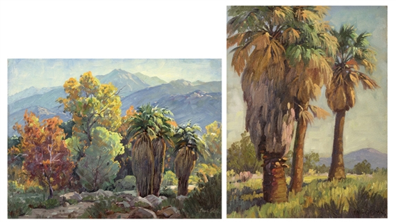 Two Works: Colors of the Desert and Stately Palms