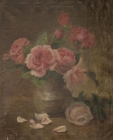 Edith White | Still life with pink roses | MutualArt