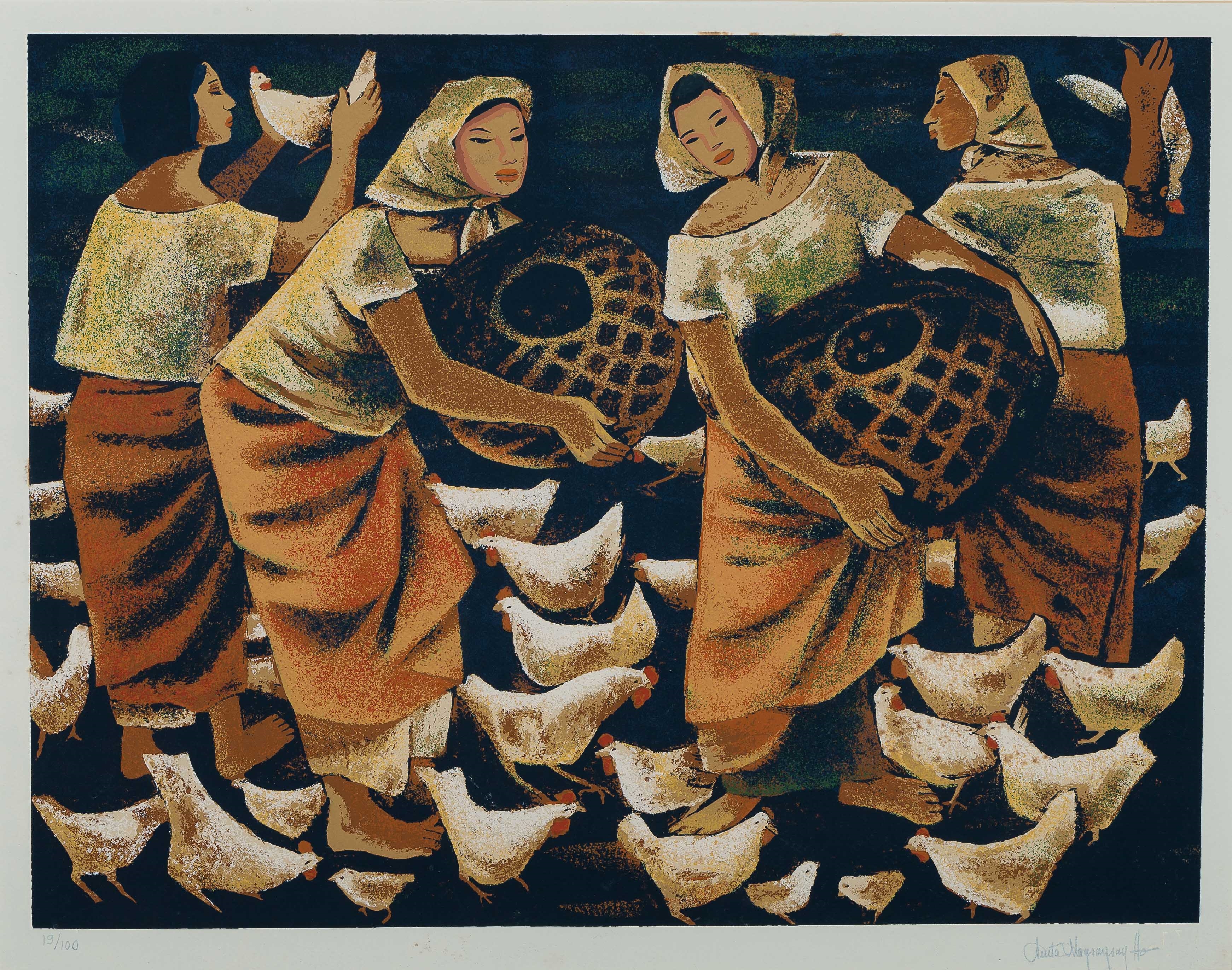 Artwork by Anita Magsaysay-Ho, Untitled (Women), Made of Serigraph