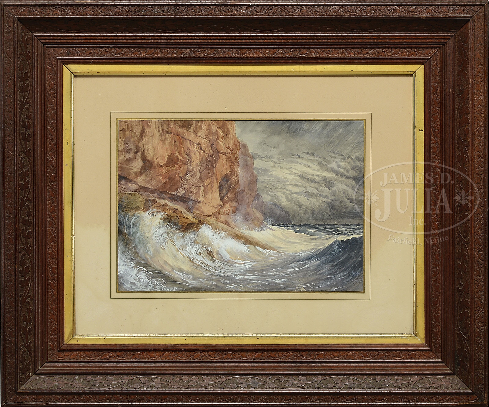 Artwork by Ogden Nicholas Rood, TWO SEASCAPES, Made of Watercolor and gouache on paper