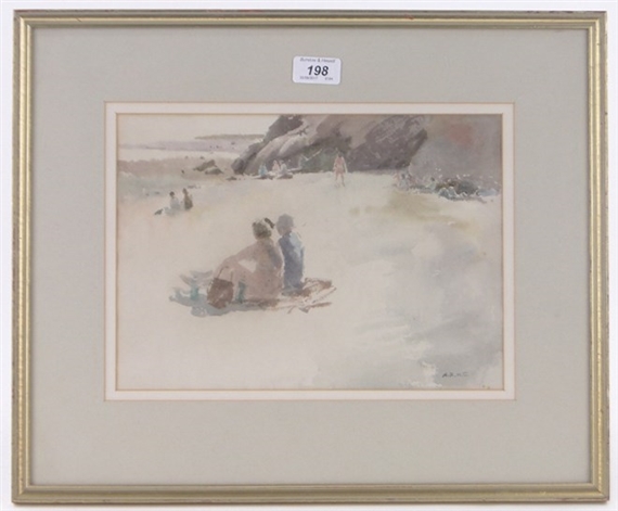 Figures at the beach by Arthur Ralph Middleton Todd