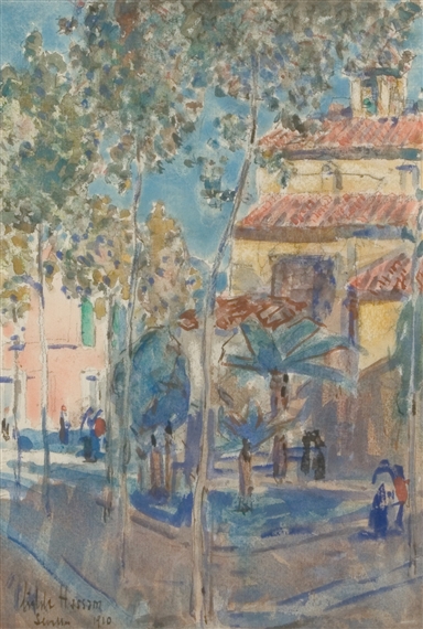 Plaza Sevilla by Childe Hassam, 1910
