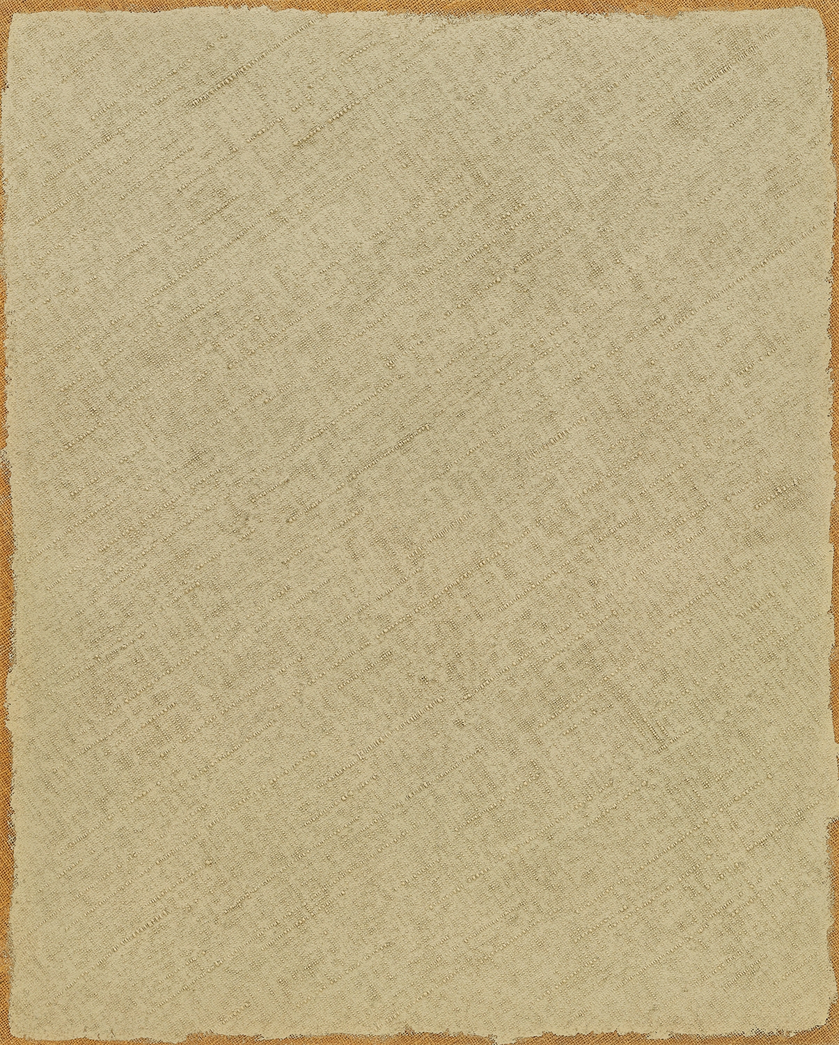 Artwork by Ha Chong-Hyun, Conjunction No.79-22, Made of oil on hemp cloth