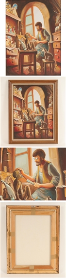 Geppetto creates Pinocchio by Vladimir Stekly