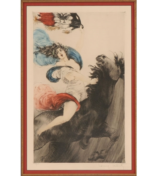Louis Icart | Angry Steed (1917) | MutualArt
