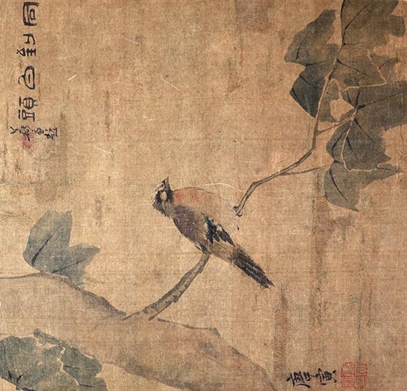 Tang Yin | Bird on a Branch | MutualArt