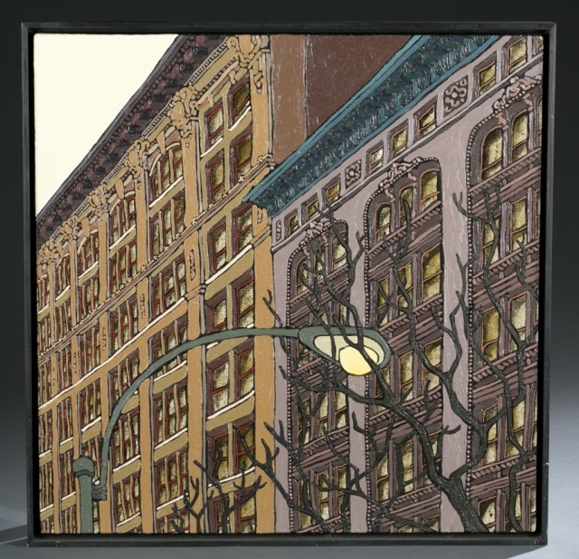Roxie Munro New York Building with Street Light 3 (Circa 2000