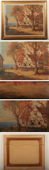 Maine landscape with coastal view by Frances H. McKay