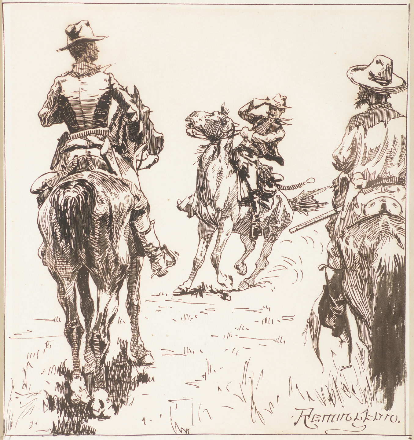 Frederic Remington Sir they are in Sight MutualArt