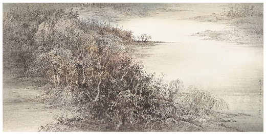 Lake Scenery #3 by Wucius Wong, 1985