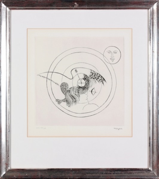 Artwork by Toyen, Shooting range, Made of dry point