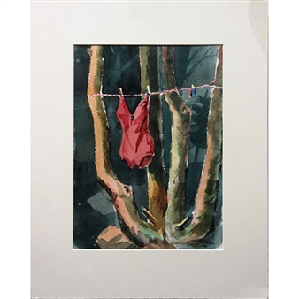 3 Works: Red Bathing Suit, Little Girl in Market, Sun Breaking Through - Gabor P. Mezei