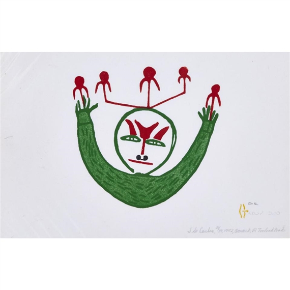 I SEE CARIBOU by Jessie Oonark, 1972