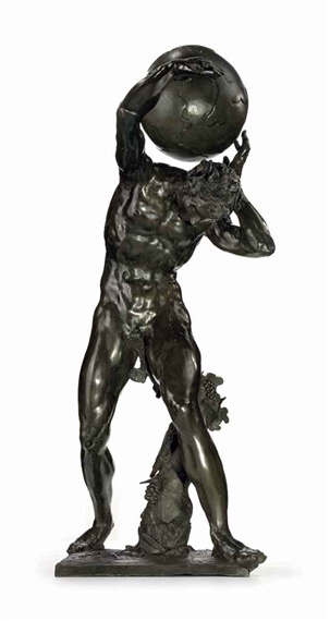 A Bacchic Figure Supporting the Globe by Adriaen de Vries, 1626