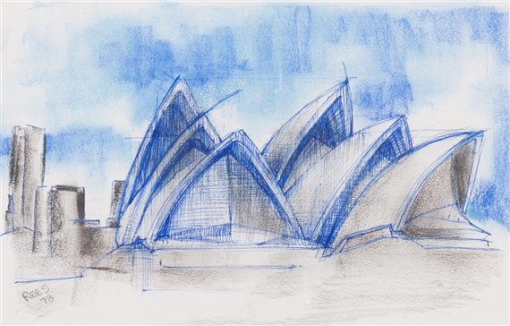Sydney Opera House by Lloyd Rees, 1978