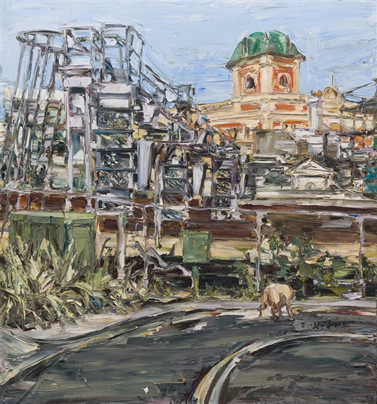 Dog in Denison Street by Nicholas Harding, 2005