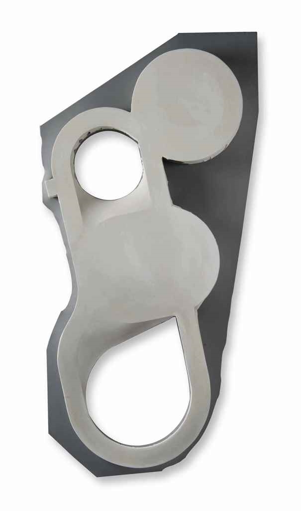 Artwork by Blair Thurman, Exquisite Course, Made of acrylic on shaped canvas laid on wood