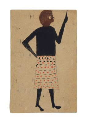 Woman Pointing by Bill Traylor, 1939-1942