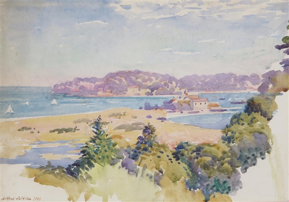 A coastal view in North Spain by Arthur Melville, 1892