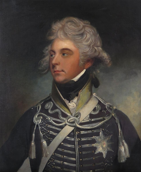 Artwork by Sir William Beechey, Portrait of the Prince Regent later George IV, Made of Oil on canvas