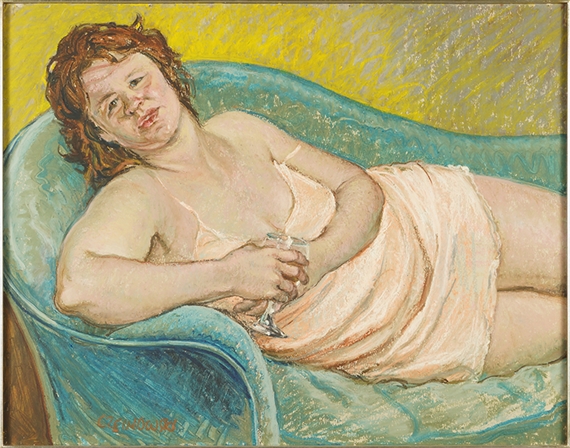 Woman with Wine Glass by Alicia Czechowski