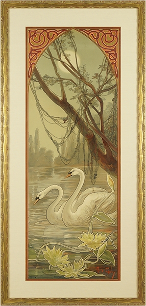 Swans by Mary Golay, circa 1905