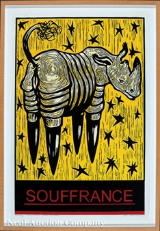 Rhino in Orange, Homage to Durer Souffrance: Souffrance and l'Aventure Series - Endi Poskovic
