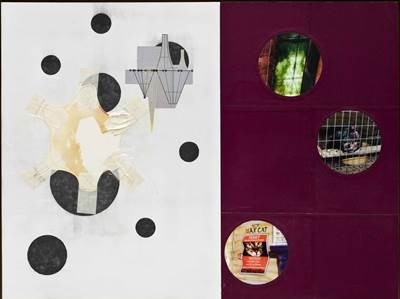 Artwork by Won Ju Lim, Baroque Pet Shop - Activity 6, Made of Mixed media collage on wood panel