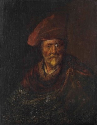 Rembrandt van Rijn | Portrait of a man with hat | MutualArt