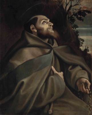 Artwork by Lorenzo Garbieri, Saint Francis, Made of oil on canvas