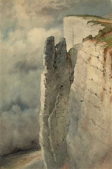 Chalk cliffs on the English coast in a stormy atmosphere - Max Sullivan