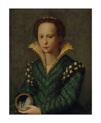 Portrait of a woman, once said to be Catherine de' Medici by Giovanni Maria Butteri