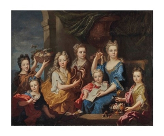 Portrait of M. Bouette de Blemur's children - Hyacinthe Rigaud
