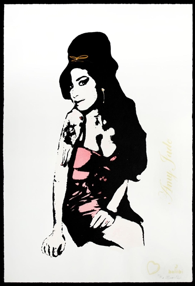aje black strapless dress Amy Winehouse