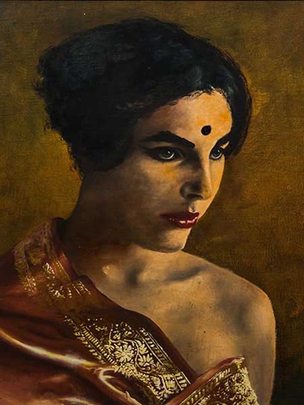 Portrait of an Indian    Lady