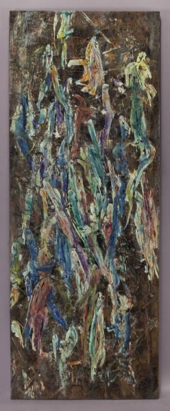 Artwork by Philip LaVerne, "Spring", Made of etched, patinated,  enameled wall plaque