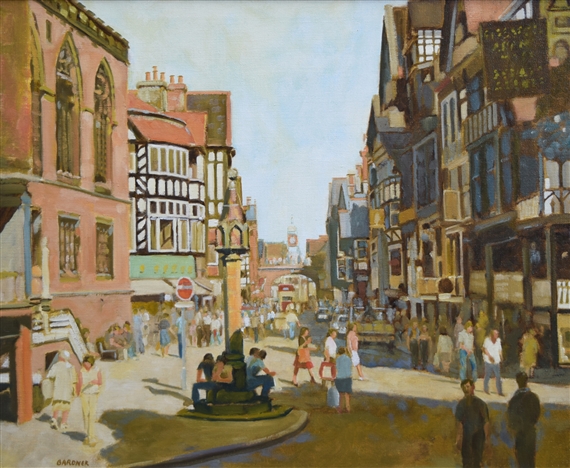 Keith Gardner | Chester Cross and Eastgate Street | MutualArt