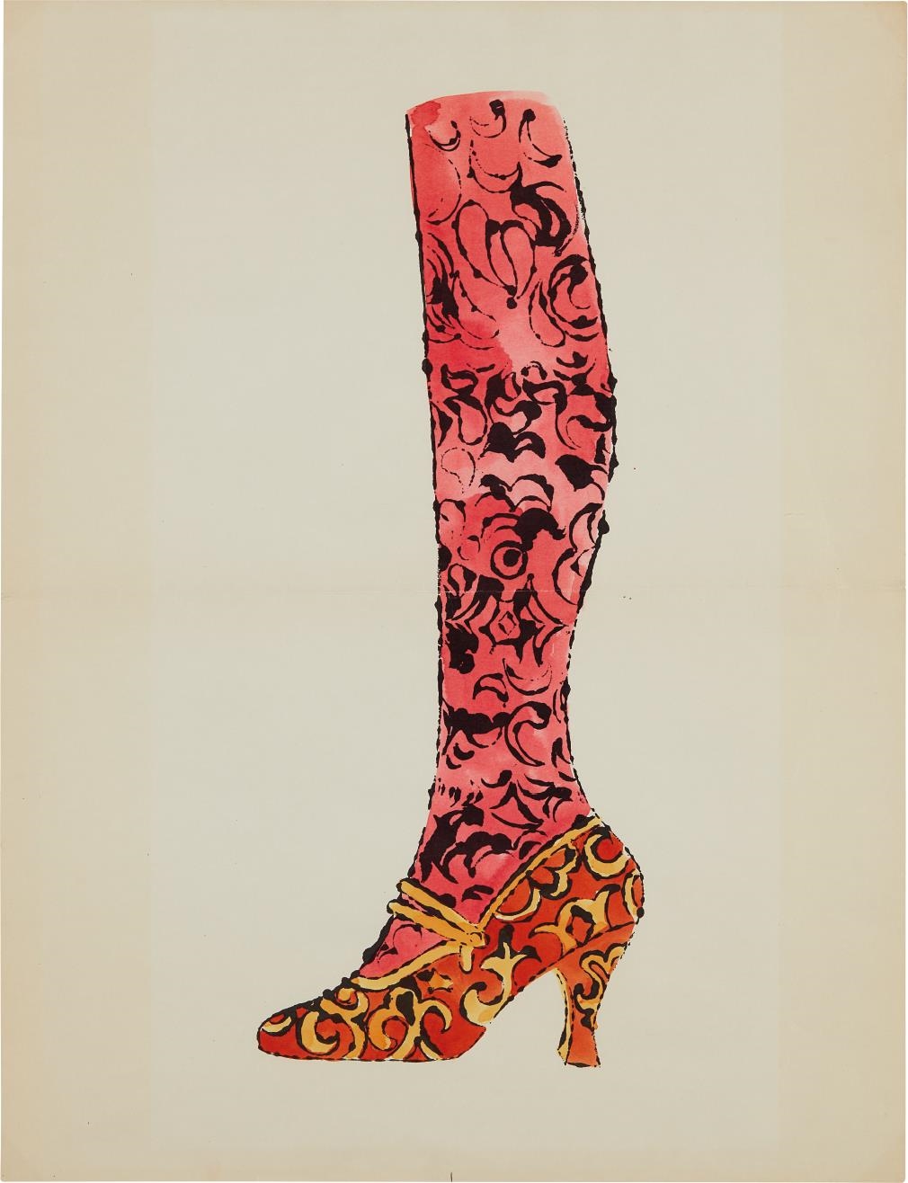 Andy Warhol, Tattooed Woman (1955)