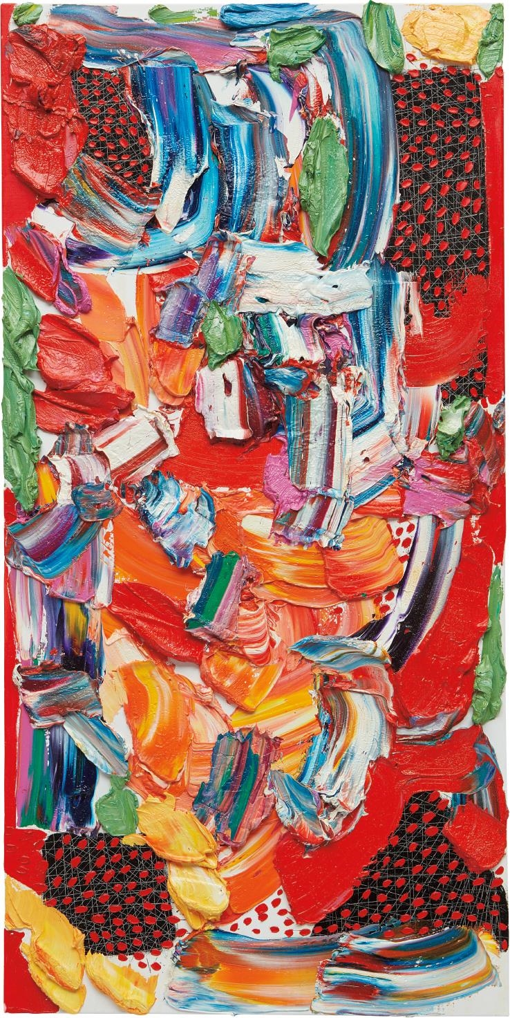 Artwork by Llewellyn Xavier, Fire Fountain, Made of oil on canvas