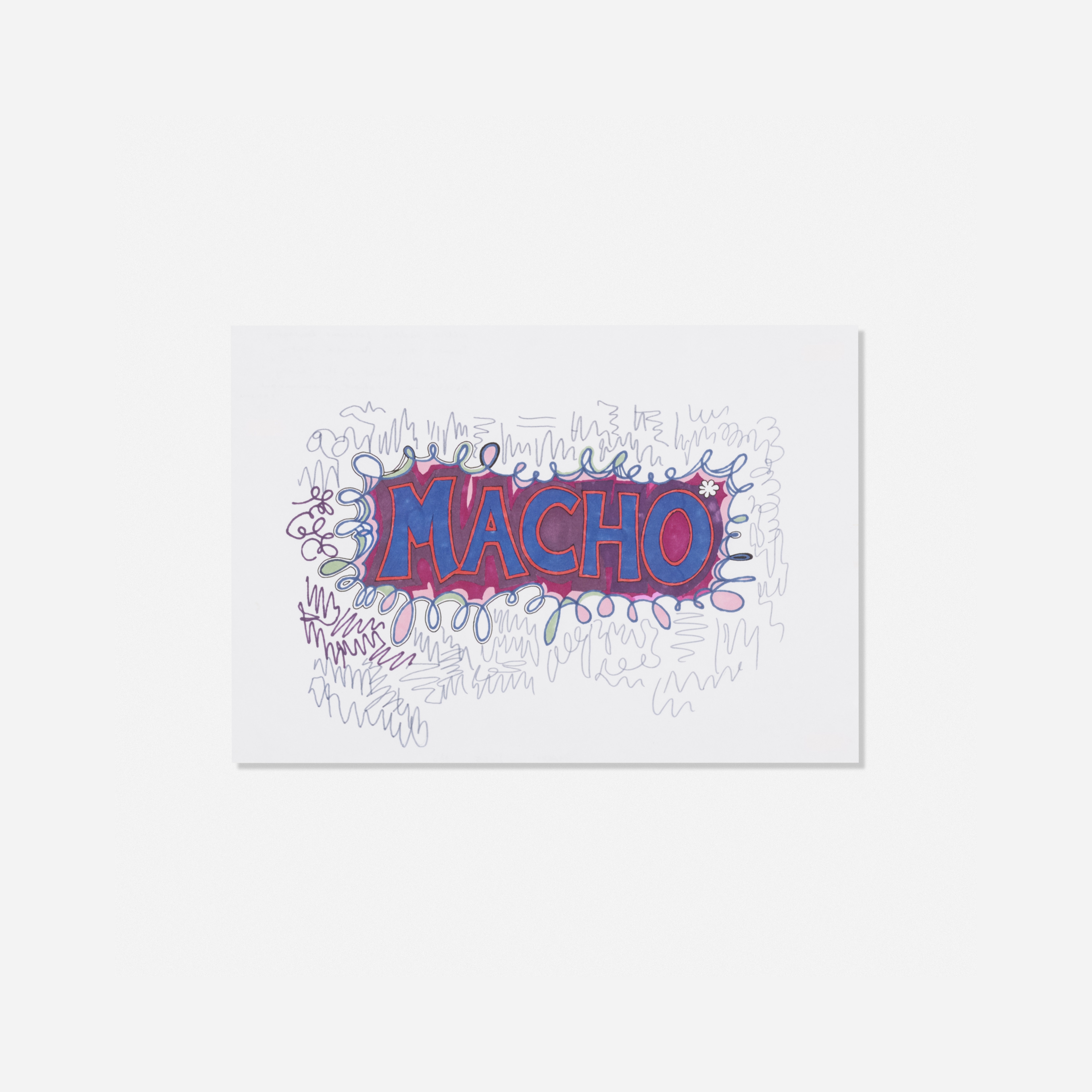 Artwork by Lilly van der Stocker, Macho, Made of ink on paper