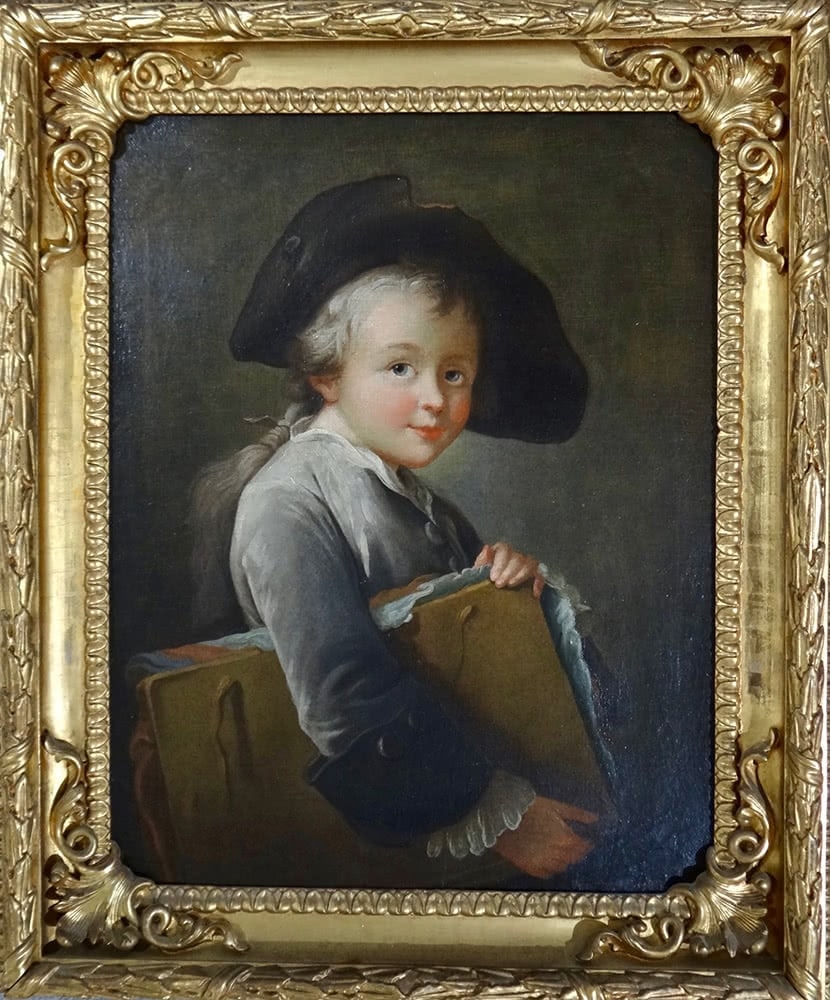 Portrait of Horace Vernet's Father as a Young Boy by Francois-Hubert Drouais