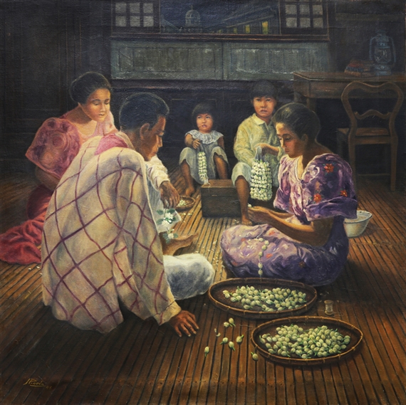 Jorge Pineda | Sampaguita Vendors (1943) | MutualArt