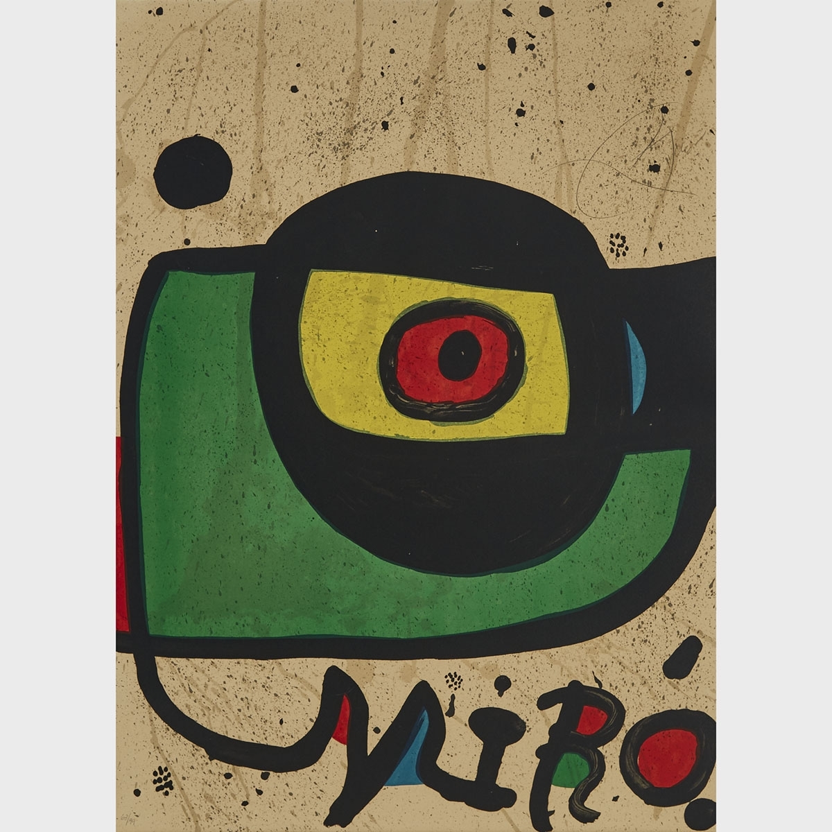 Artwork by Joan Miró, MIRO PINTURA (DESIGN FOR A POSTER (WITHOUT LETTERS), Made of Colour lithograph