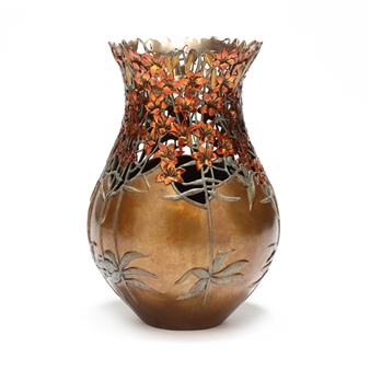 Celestial Joy Bronze Sculptural Vase - Carol Alleman