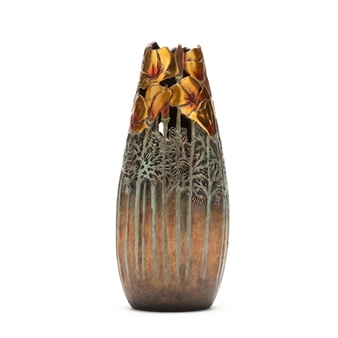 Remembering Gratitude Bronze Sculptural Vase - Carol Alleman
