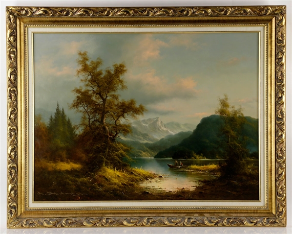 Mountain view in Switzerland by Ludwig Muninger