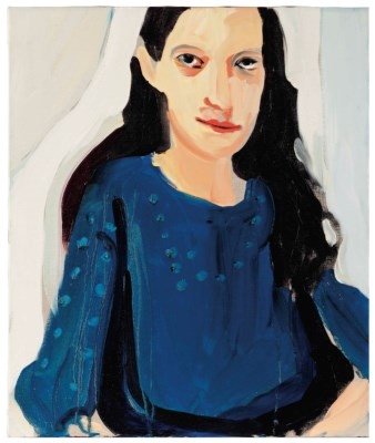Marcella in a Blue Dress by Chantal Joffe, 2009